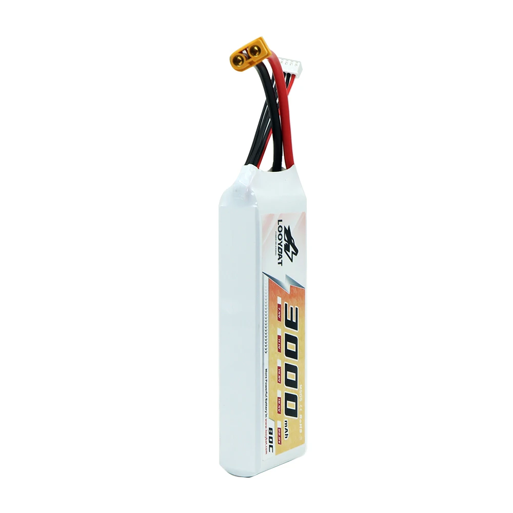 LOOYBAT Factory 3.7V LCO Lipo Battery Cell 80C High Discharge 7.4V 14.8V 2S 4S 3000mAh Rechargeable Lithium Polymer Battery Pack