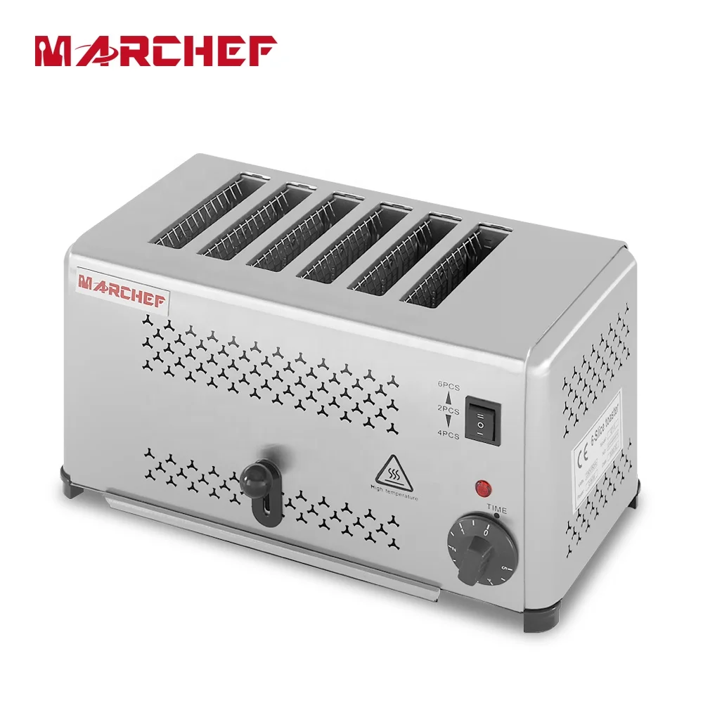  High quality CE certificated counter top restaurant breakfast baking equipment 6 Slices commercial Electric Bread