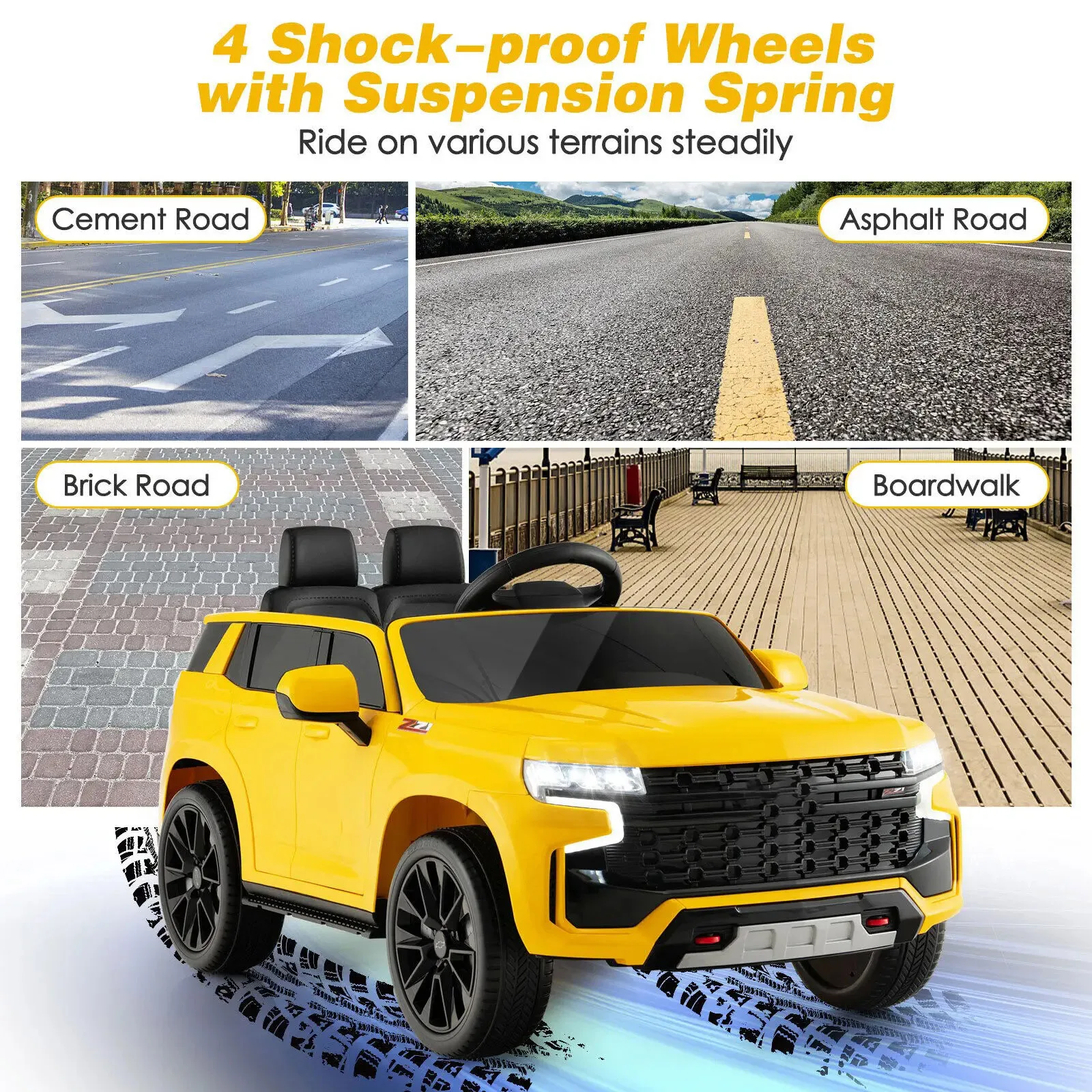 Istaride 12V Kids Ride On Car Chevrolet Electric Vehicle Remote w/ Light & Music