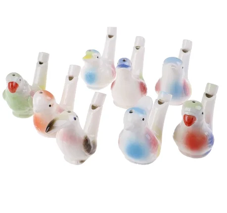 
Hot Selling Whistle Children Music Flute Ceramic Ocarina Water Bird Whistle 