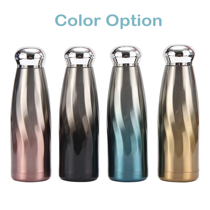 500ml double wall stainless steel unique water bottle keep warm cold bowling ball shape