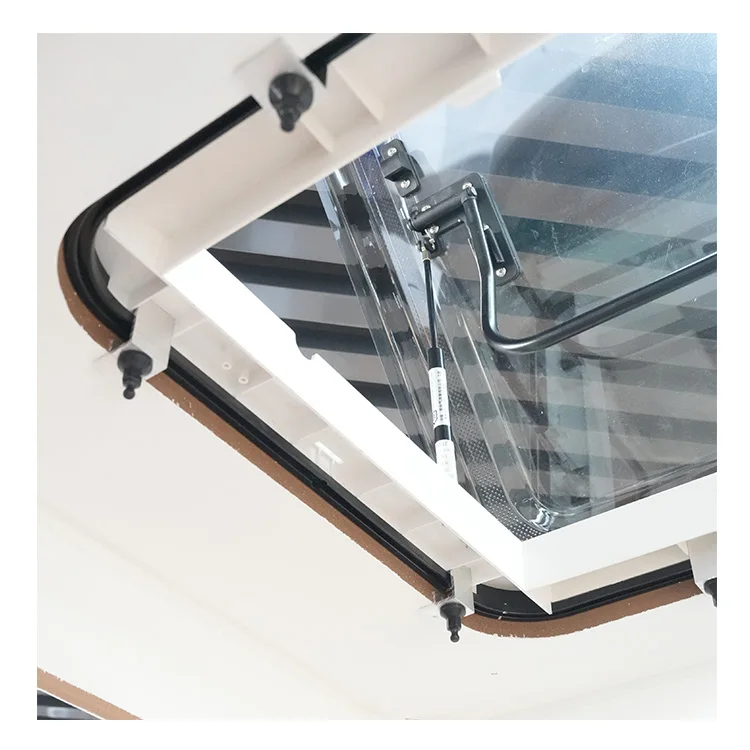 High quality control aluminum alloy 500*500mm RV skylight caravan acrylic rv skylight for wholesale