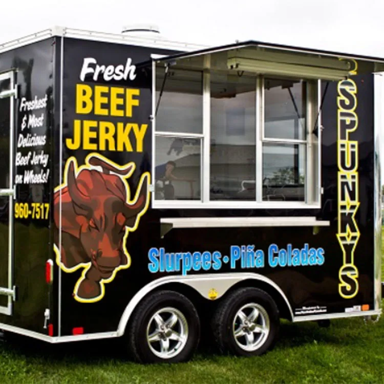 Factory Wholesale Food Truck Trailer Street Mobile Food Cart Outdoor Kitchen Fast Food Truck With Cooking Equipment For Sale