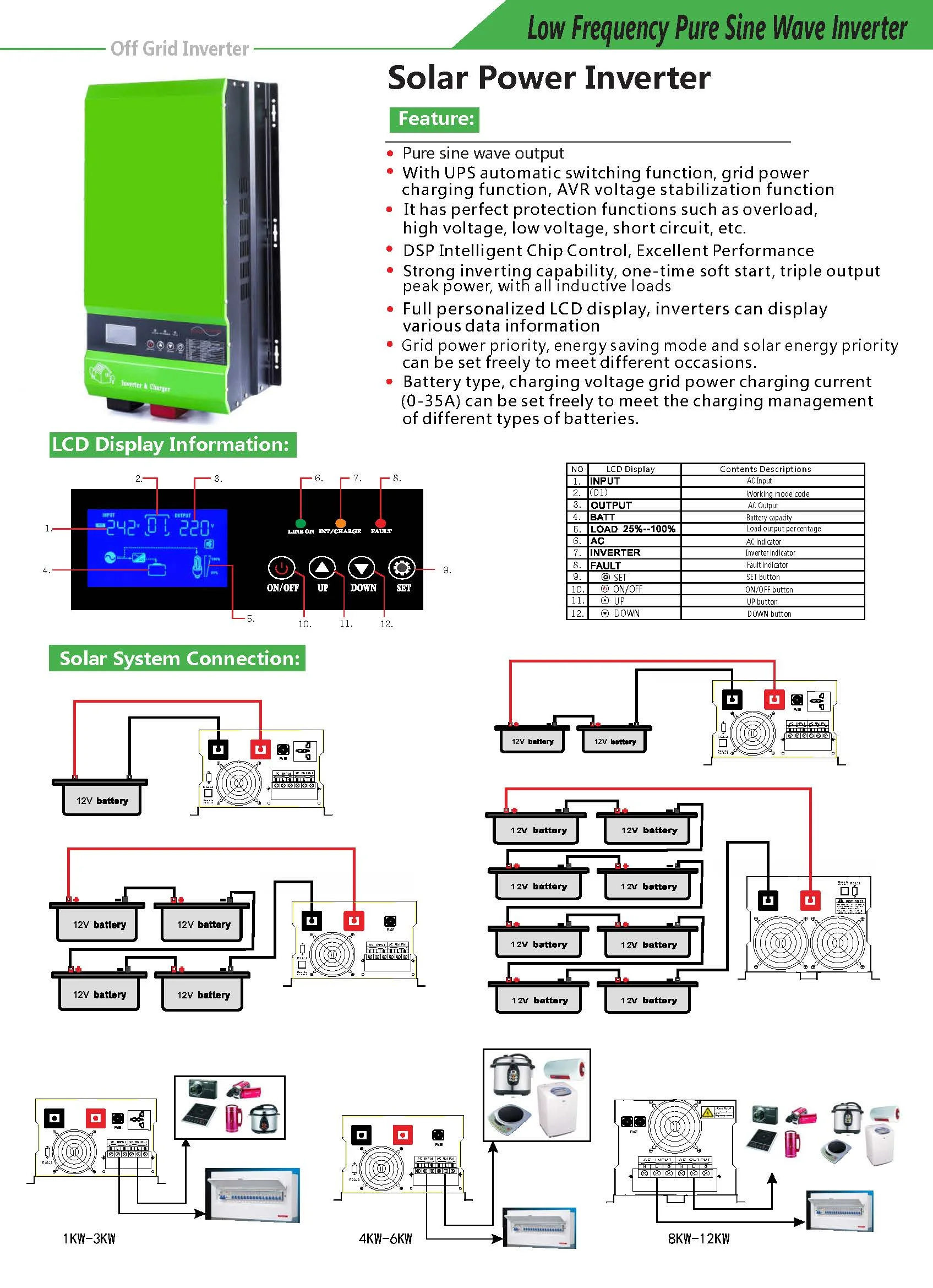 Good Price 3kw 3 kw 5kw 5 kw Off Grid Solar Inverter Solar Air Conditioner Inverter