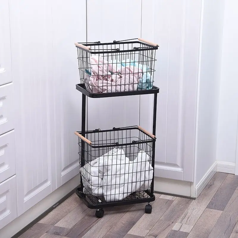 Kitchen  Steel Stainless steel wire mesh baskets with metal handle dish basket