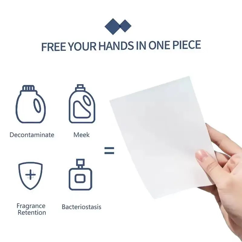 Envelope Eco Friendly Laundry Detergent Sheets Plant-Derived Formula Laundry Strips Without Phosphate