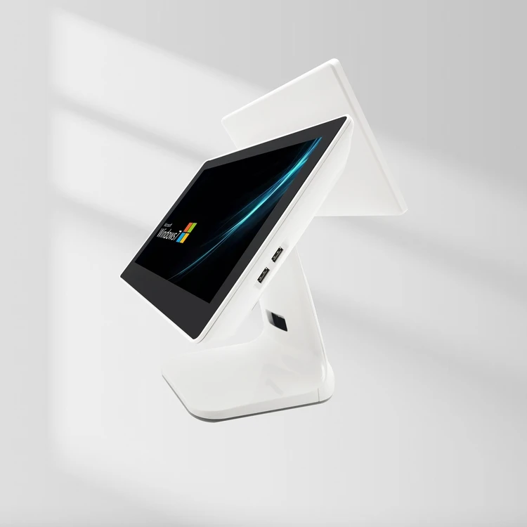 Touch screen cashier POS machine Dual screen tablet pos stand retail store cashier pos pc