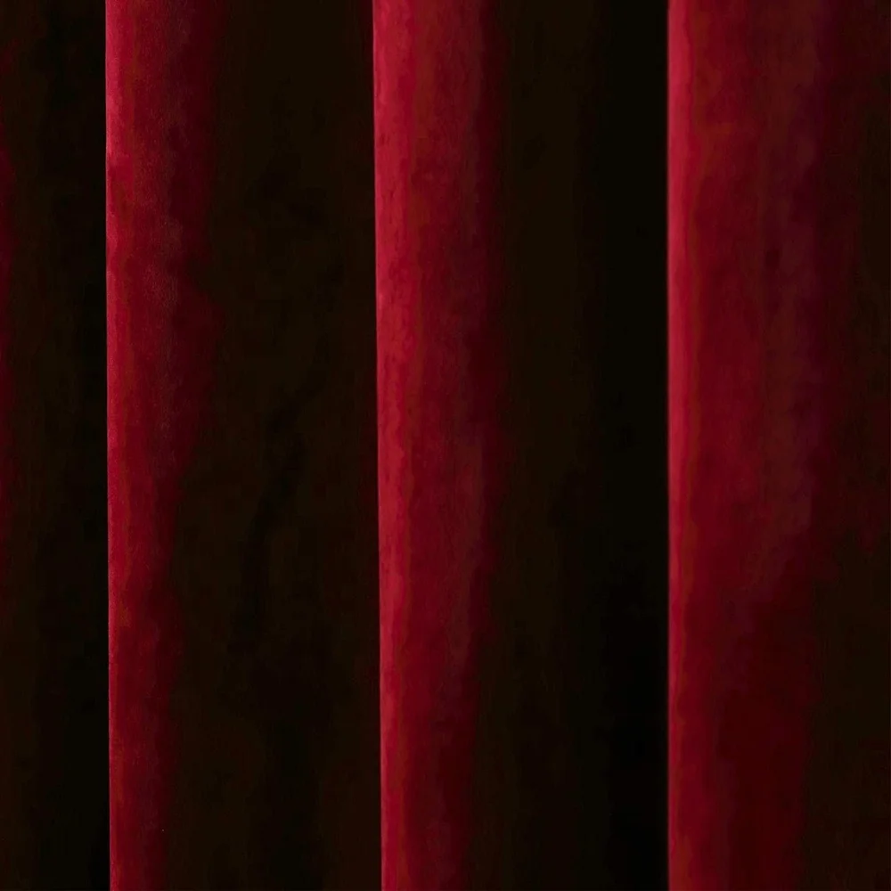 Factory price solid warm soft velvet luxury christmas eyelets curtain