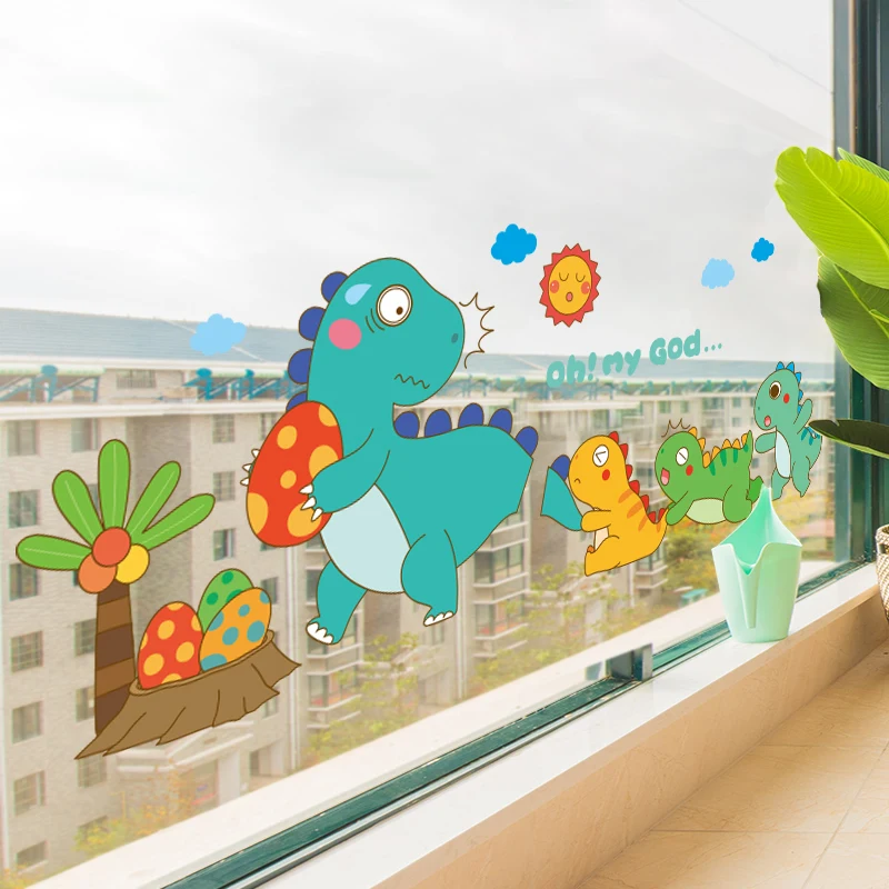 Wholesaler Supplies Customizable 10 Home Power Frosted Window Stickers Glow Funny Waterproof Removable Frosted Window Sticker