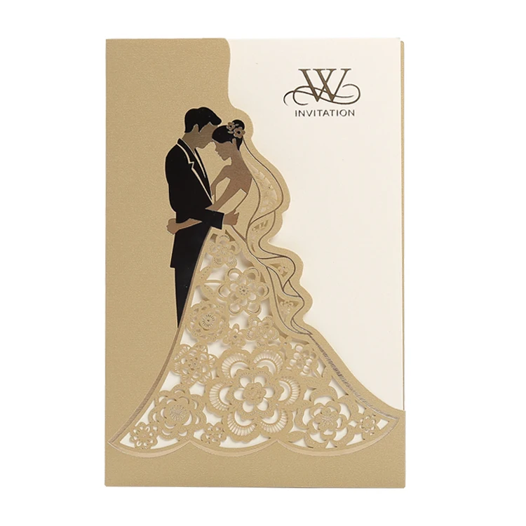 
Elegant / romantic wedding card classic beach wedding invitations 