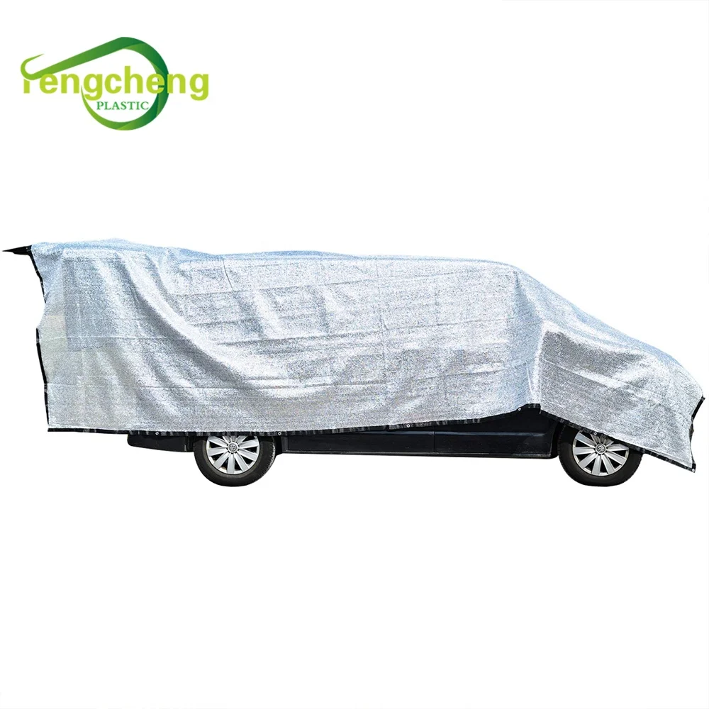 factory price small size hdpe with uv stable anti sun reflective aluminum shade cloth for private car cover