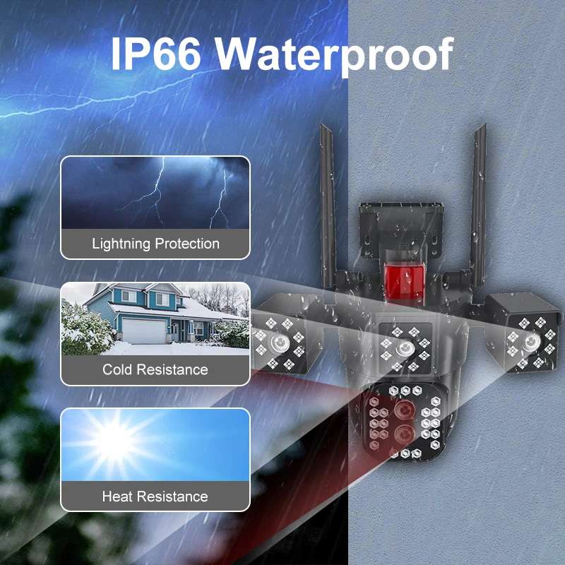 Yoosee 9mp 3 lens 3 views wireless cctv camera network  WIFI Security Camera  outdoor PTZ 360 IP Camera