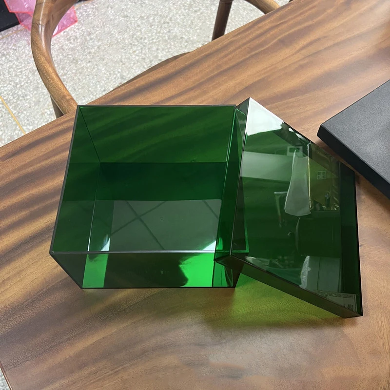 Лидер продаж прозрачная 20x20x12 5 см роскошная акриловая пластиковая коробка для свадебных мероприятий Подарочная подружки невесты сувенирная подарочная