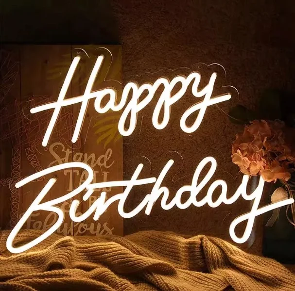 wholesale led logo light happy birthday neon sign nightclub flexible led neon sign light custom neon led sign logo