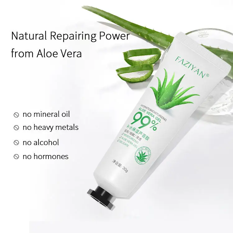 Oem Wholesale Private Logo Brightening Gel Aloe Vera Face Cream Natural organic 97% pure aloe Vera gel with low MOQ