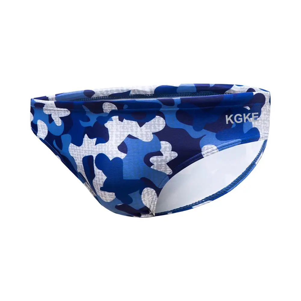 KGKE Mens Sexy Swim Briefs Camo Pattern Bikini Swimsuit for Men