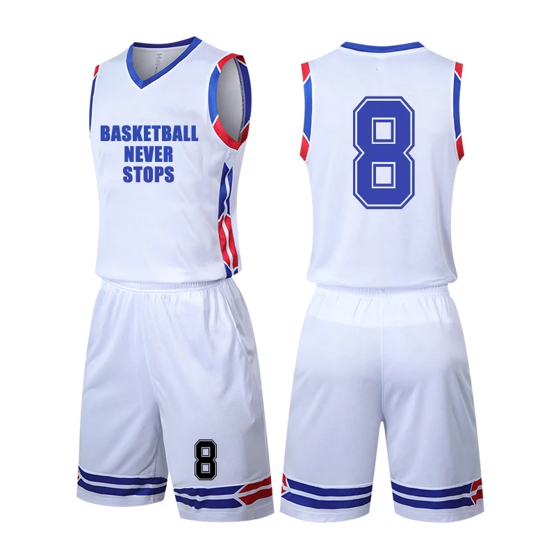 Team Custom Breathable Sublimation Logos Basketball Uniforms For Men
