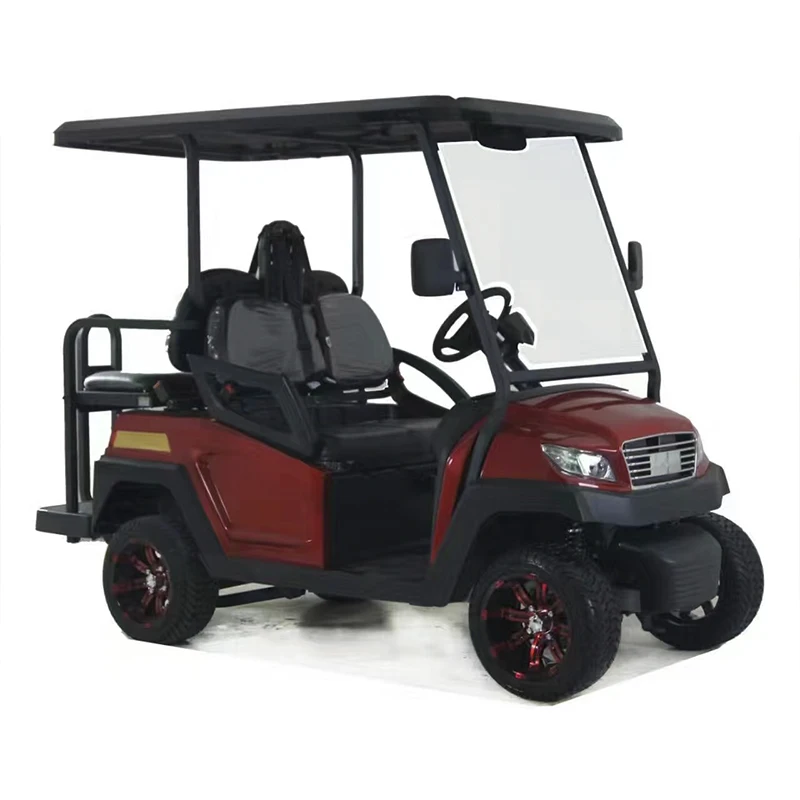 2+2 Seats Electric Lifted Golf Cart Hunting Car with Powerful 5.6KW AC Motor USA Curtis Controller Electric Golf Cart