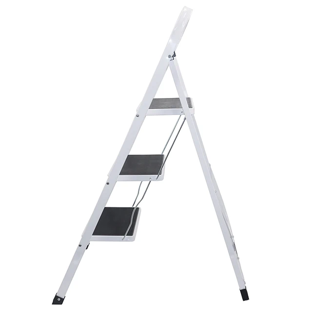 Newest design multipurpose use black 3 steps mini-stool easy to store Non-Slip step ladder
