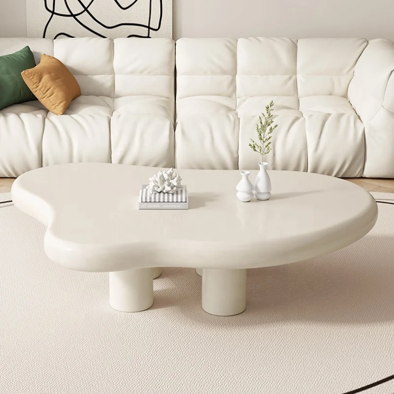 Cream Style Cloud Shape Coffee Table Living Room Small Apartment Simple Modern Irregular CoffeeTable