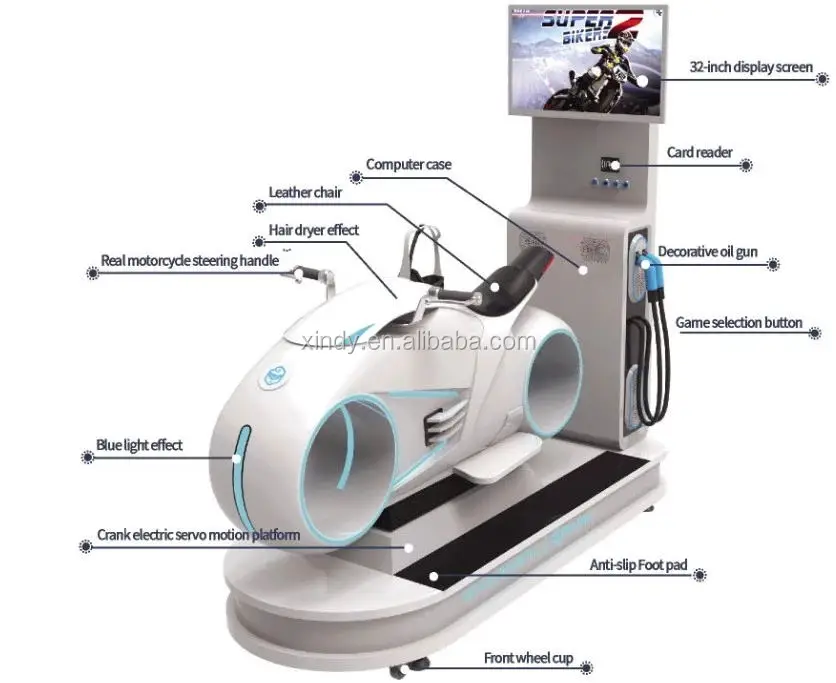 Zhuoyuan Iso 9001 Factory Supplier 9d Vr Game Vr Racing Moto Hot Vr Park Racing Motorcycles game simulator Racing