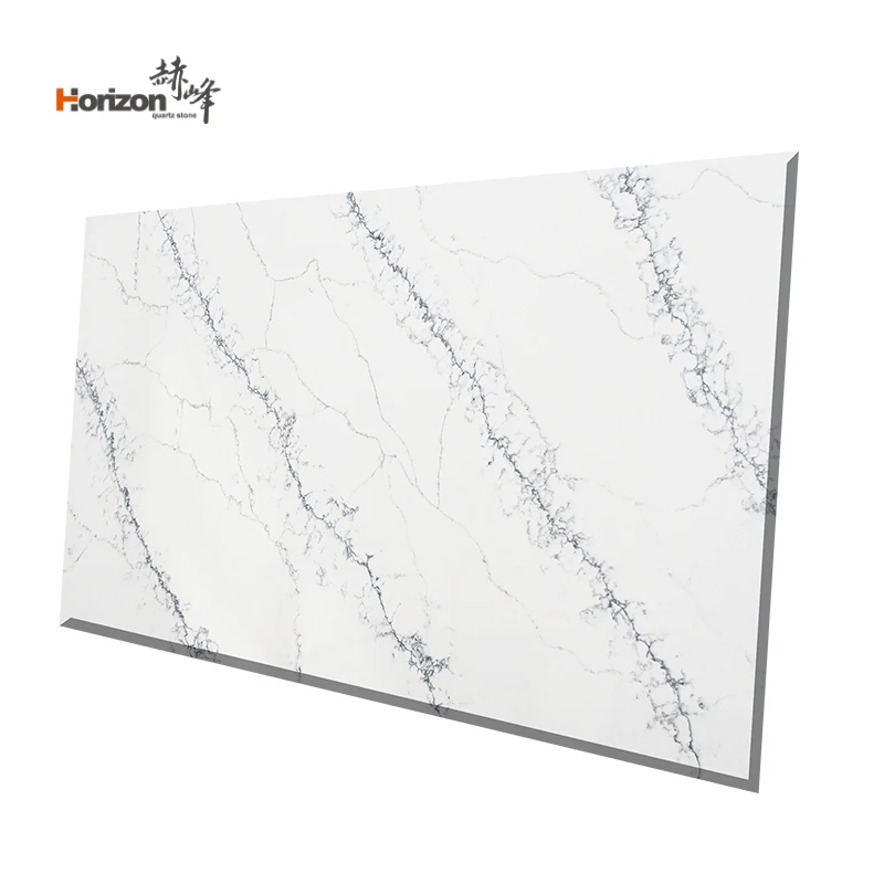 Calacatta Glossy Artificial Table Top Quartz Stone Slab