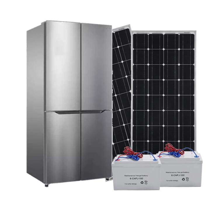 DC side by side  four doors luxury  418 liters Solar Fridge