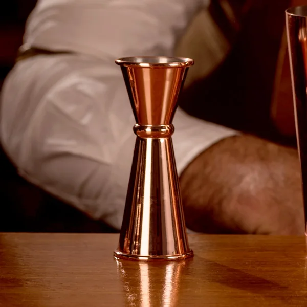 Copper/Gold/Gunmetal Black Plated Banded Double Jigger 30/50ml