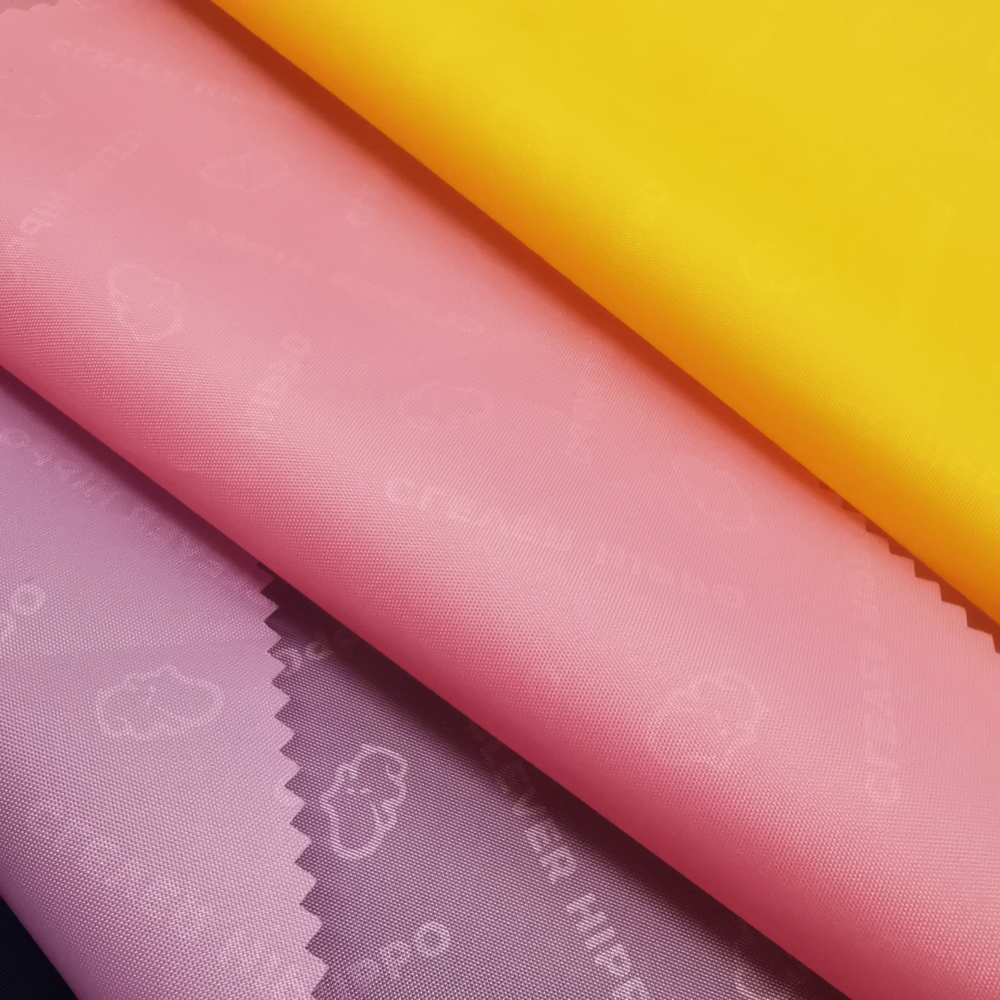 New fashion 210D embossed oxford fabric polyester lining fabric for handbag