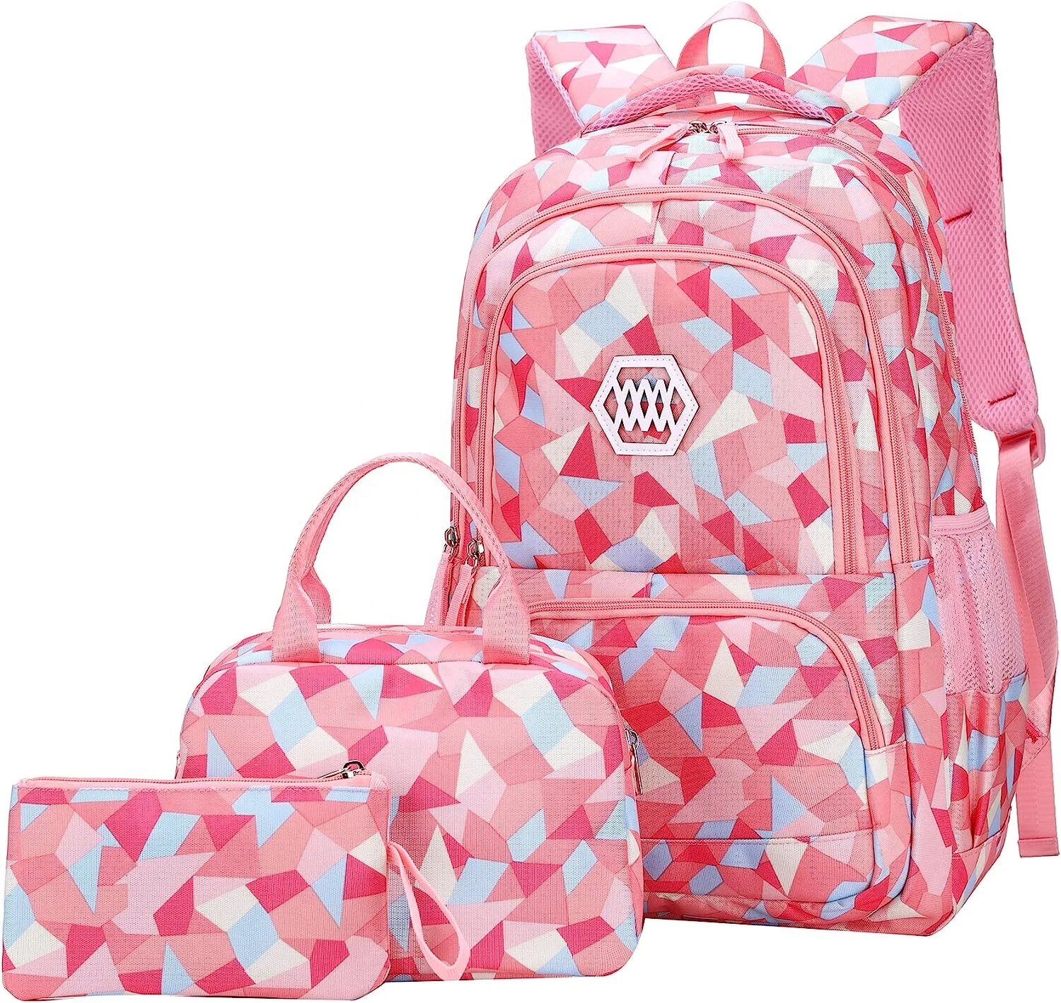 Backpack Combo Set Canvas School Backpack Sets with Pencil Box Lunch Box Bag