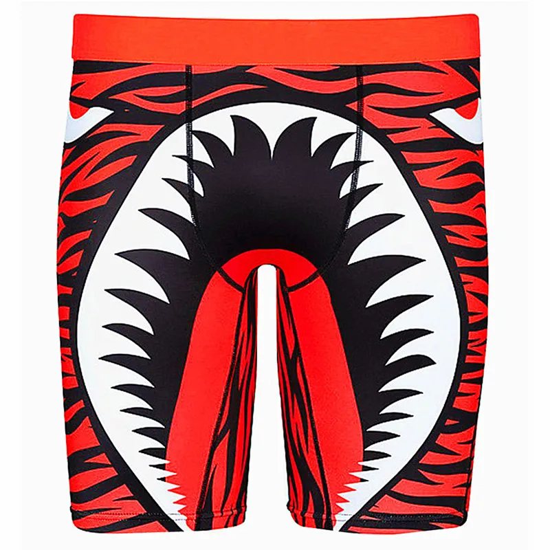 boxers for men Polyester spandex printed boys sexy knitted print erotic padded underwear