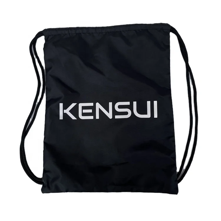 Custom Logo Promotional Waterproof Gym Gift Dust Shoe Storage Drawstring Bag Training Sport Polyester Black Drawstring Backpack