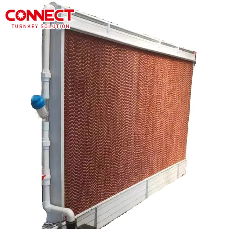 One Stop Service Automatic Poultry Chicken Broiler Breeder Layer floor Coop Fiber Paper Water Evaporative Cooling Pad System