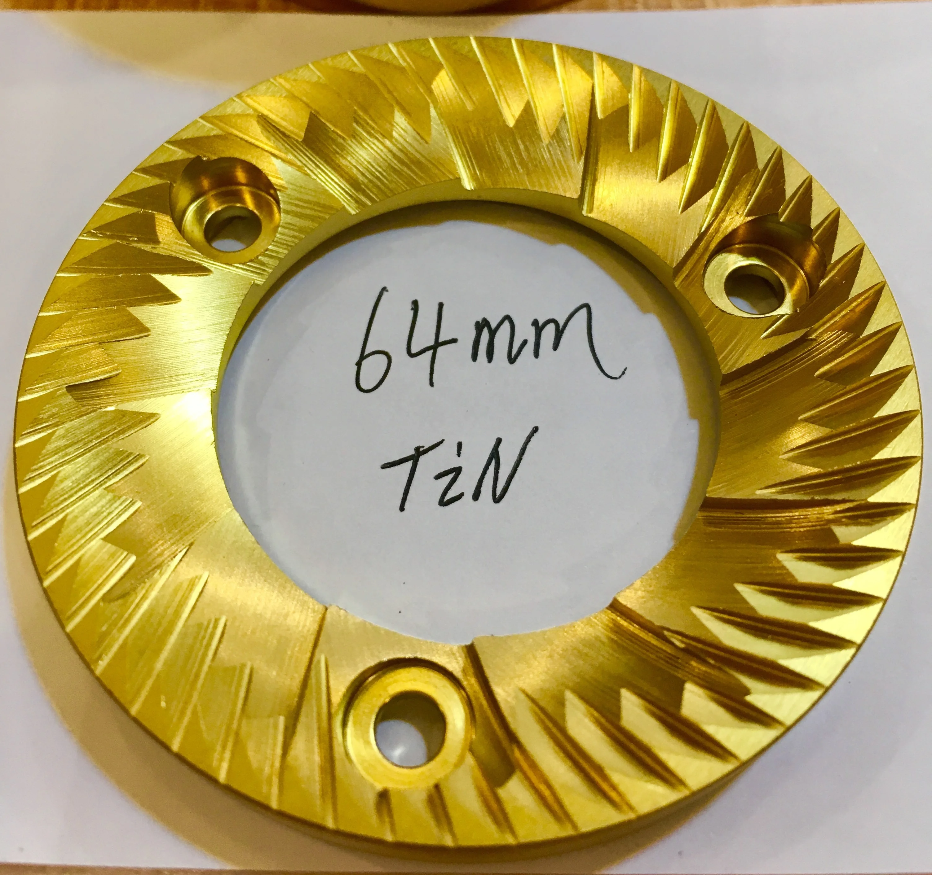 Стандартное лезвие для кофейных зерен из олова TiCN с титановым покрытием, плоское колесо для кофемолки, лезвие диаметром 64 мм