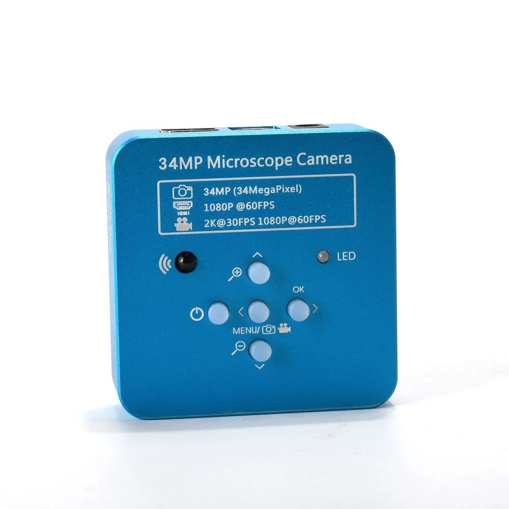 Hayear FHD 34MP 2K 60FPS HDMI-Compatible USB Electronic Industrial Microscope Camera 0.5X Eyepiece Adapter 30mm/30.5m Ring