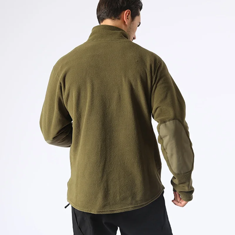 Осенняя уличная спортивная флисовая куртка, флисовые теплые куртки с подкладкой, мужская тренировочная Униформа на молнии с воротником-стойкой