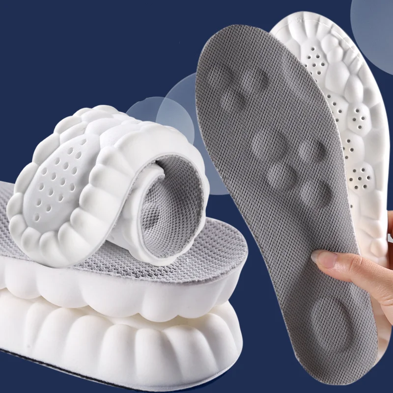 Breathable Tennis Insole with Arch Support and Massaging Cushion for Basketball, Height Increasing Option Available