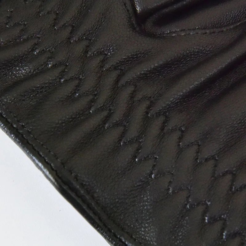 Factory Unisex Warm Real Leather Gloves Wool Lining Gloves for Women Men Elegant Winter Thick Gloves