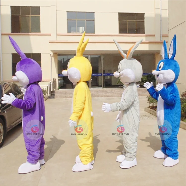 Lovely CE cartoon character Gray rabbit mascot costume for sale by EMS fast shipping