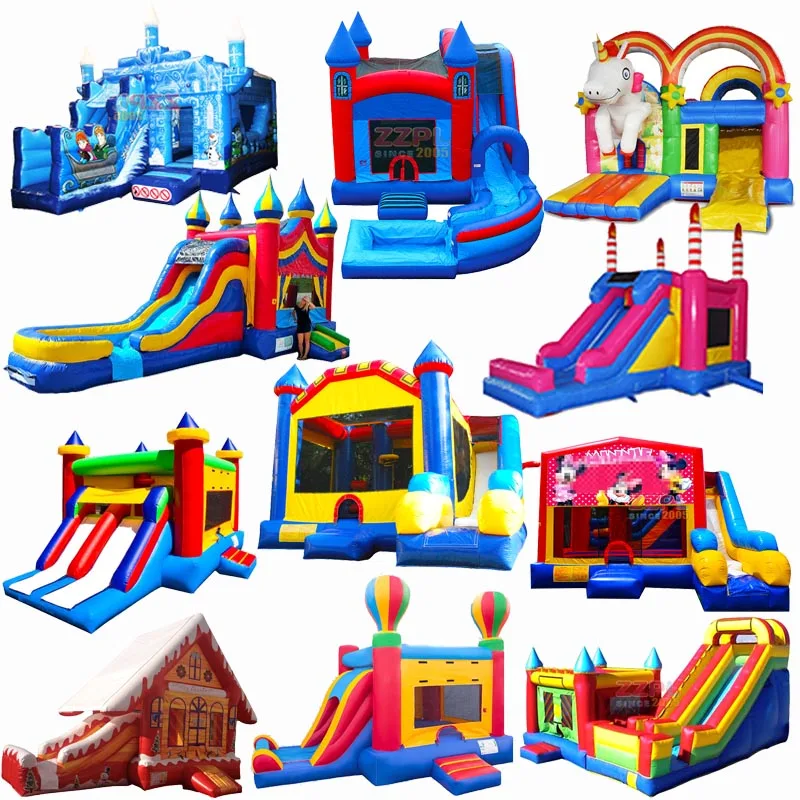 jumping castle 6x3 pump bluey brown intex vinyl frozen simple air imflatable theme park custom made