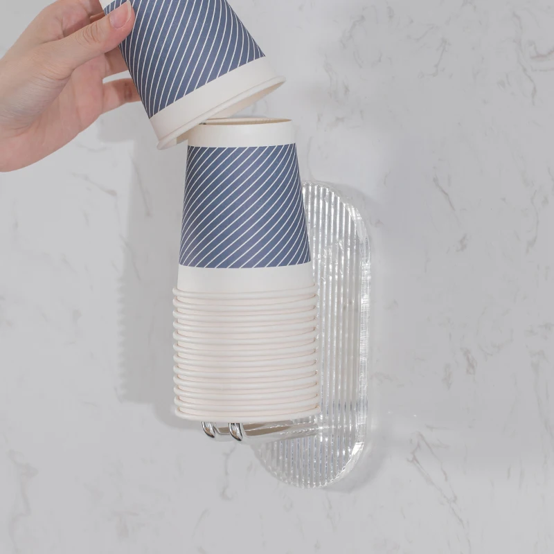 OSBORN disposable cup taker Wall Mount Cup Dispenser Pull-type Cup Holder With Paste For Home coffee shop