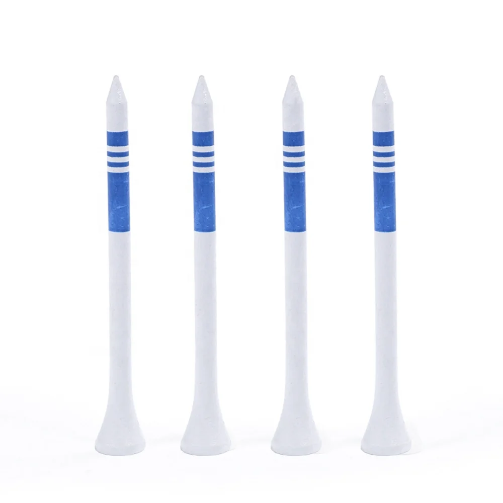 HOW TRUE Cheap Price 53/69/83mm Colorful Printed Bamboo Golf Tee Peg Custom Logo Durable Golf Wooden Tees