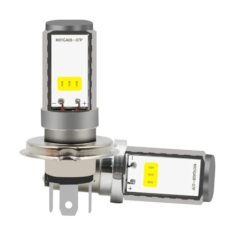 DAO Motorcycle LED Headlight Bulb H4 Hi-low Beam Led Light for Motorbike BA20D Double Light Motorcycle Lighting System Universal