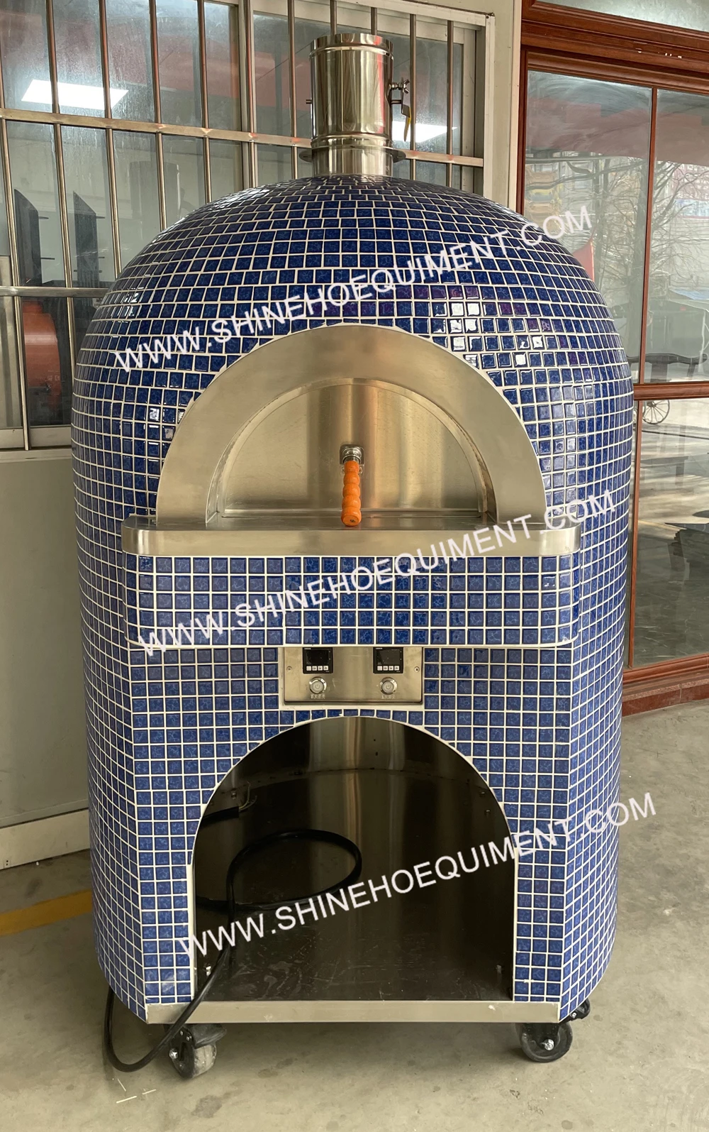 Shineho  burner gas and wood fired customized Efficient commercial outdoor Rapid-Heat pizza oven