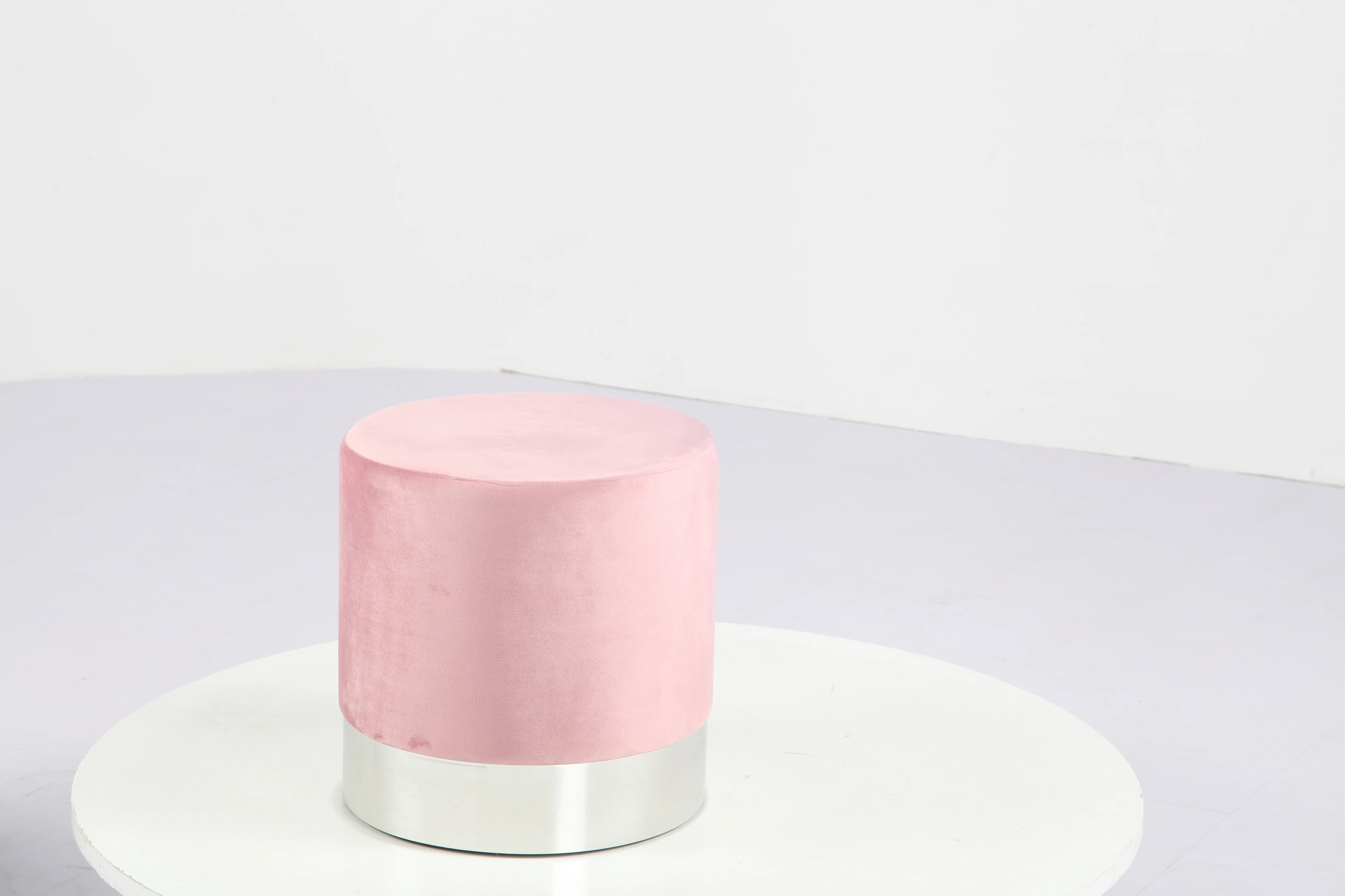 CN Saddle Brown Ottoman Leather Stool Environment Friendly Chairs