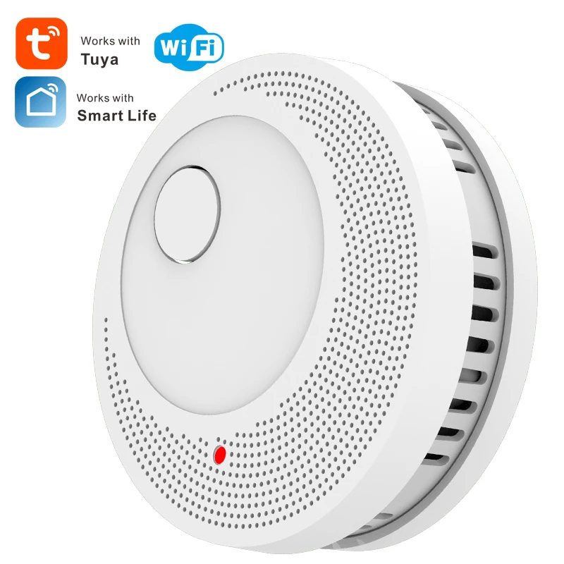 Manufacturer EN14604 Wireless Ceiling security fire home alarm system WiFi Detector Smoke Sensor