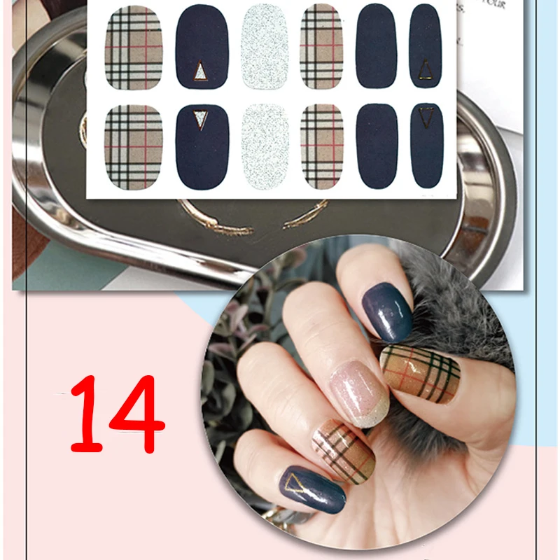 New arrival 3d elegant foil diamond nail art polish stickers for beauty