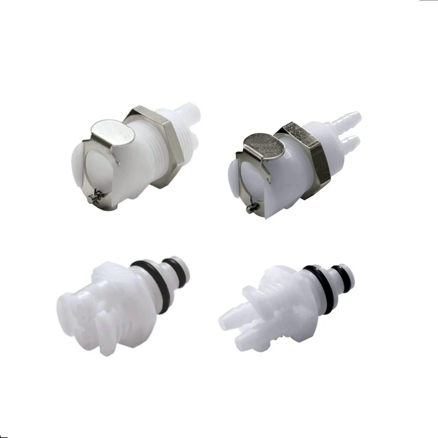 NCZ PTC series Twin tube coupling cpc connector Panel mounting  Hose BARB PTC16010 16020 22010 22020