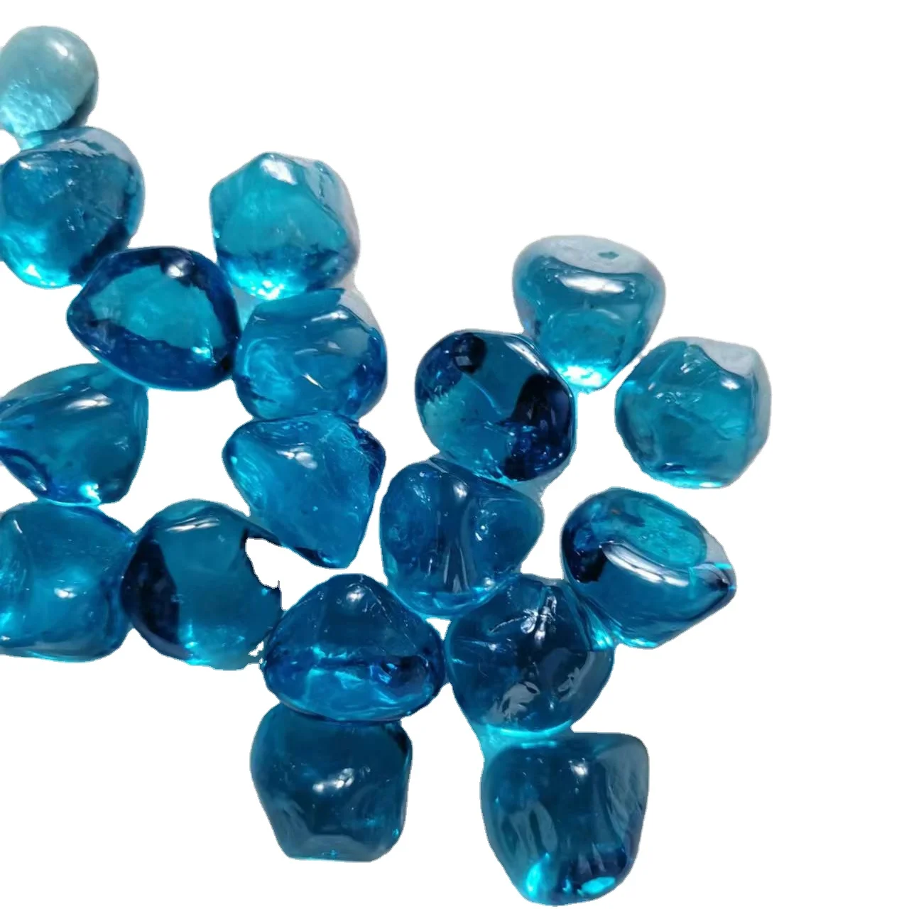 Glass bead pebbles high polishing Colorful luminous pebbles cebbles stones used for fish pond decoration