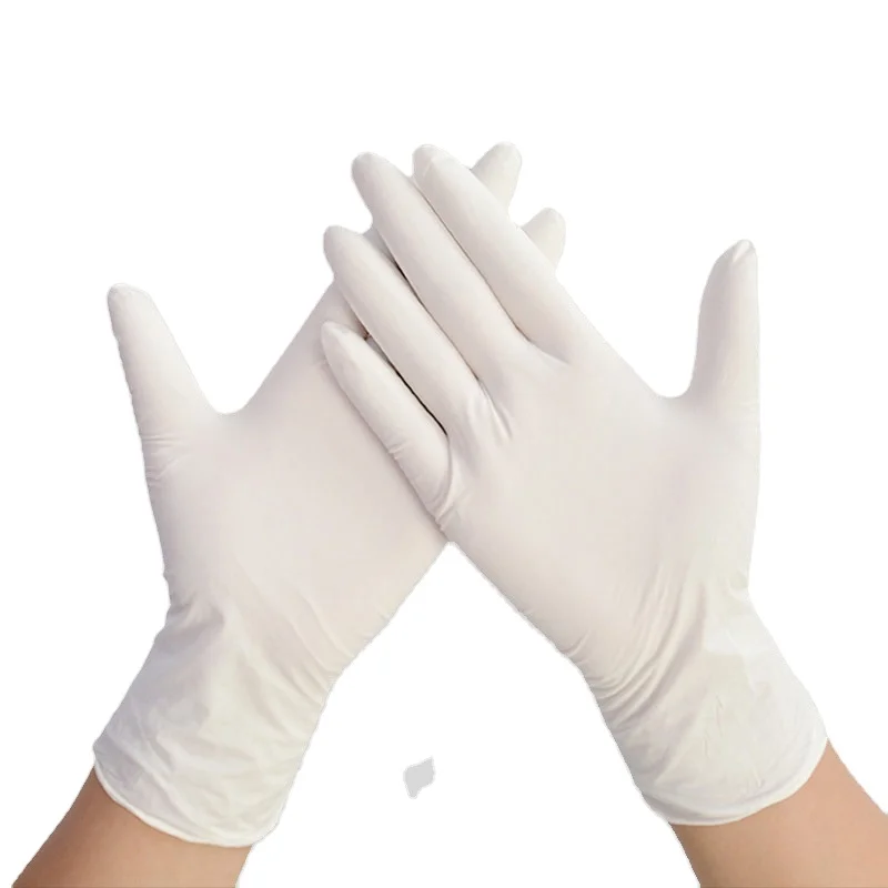 Hot Sale Disposable Gloves 100% Nitrile  Powder-Free Wholesale High-quality White